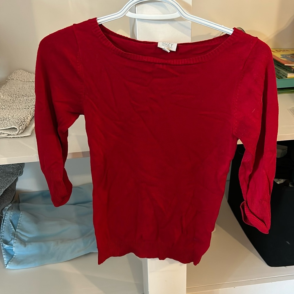 Suzy Shier Red Sweater